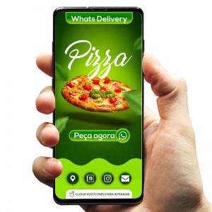 Cartão de Visita Digital Delivery de Pizza