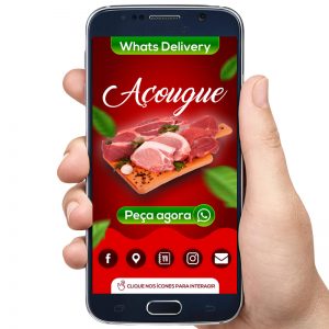 Cartão de Visita Digital Açougue Carnes