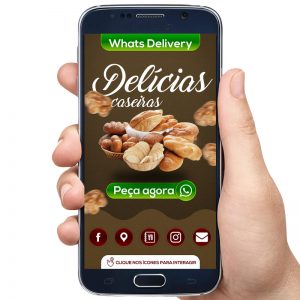 Cartão de Visita Digital Delícias Caseiras