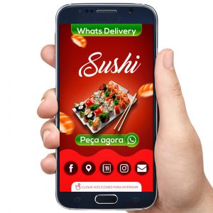 Cartão de Visita Digital Sushi Delivery (Interativo)