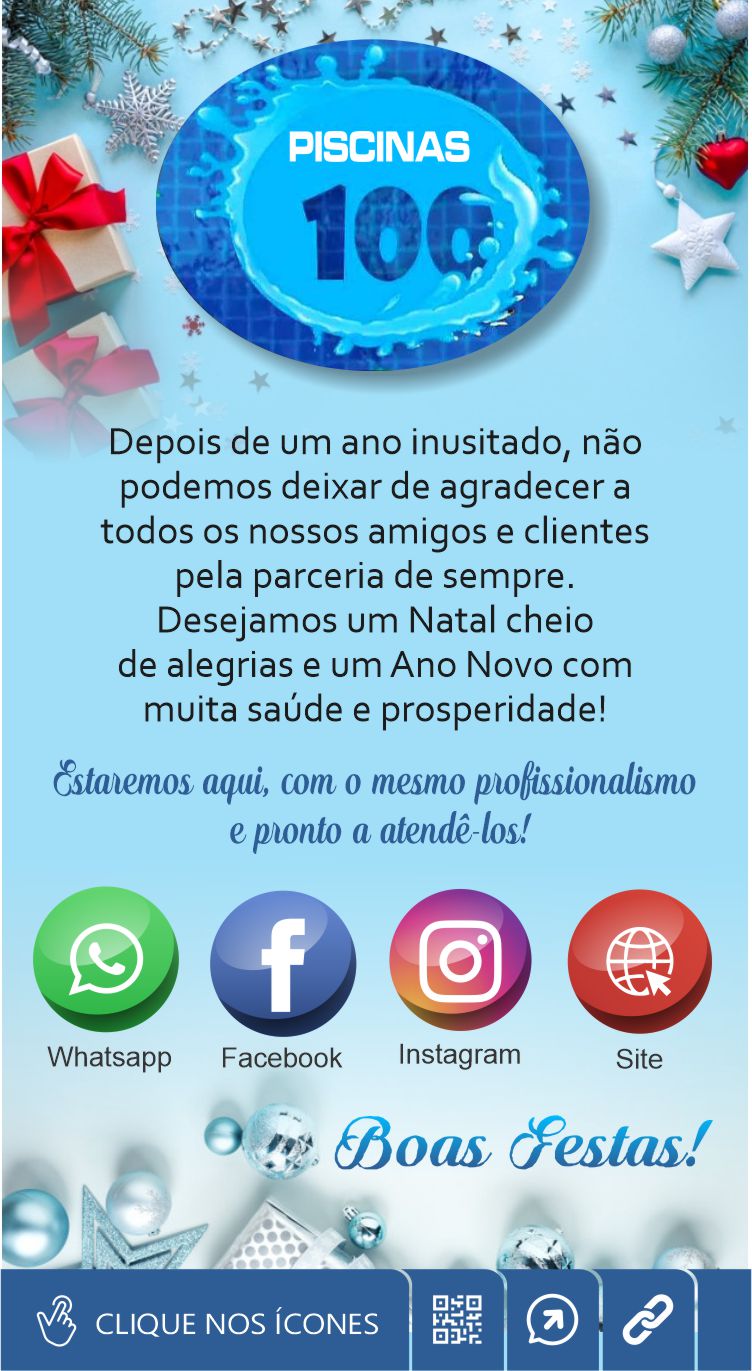 Cartão de Visita Digital Interativo Piscinas 100 - Natal 2020