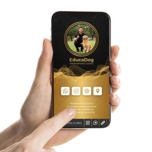 Cartão de Visita Digital Adestrador de Cães, Especialista em Adestramento, Instrutor de Cães