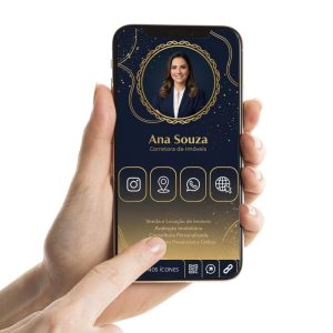 Cartão de Visita Digital Corretora de Imóveis, Serviços de Corretor, Venda de Imóveis