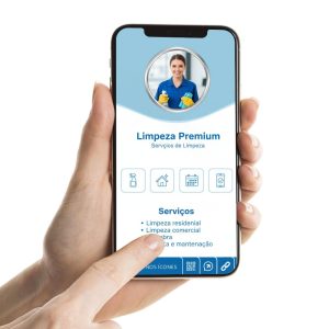 Cartão de Visita Digital Diarista, Serviços de Limpeza, Prestador de Serviços de Limpeza