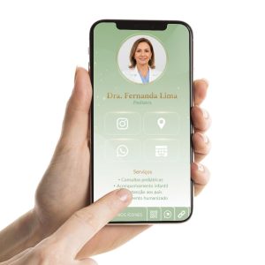 Cartão de Visita Digital Pediatra, Profissionais Médicos, Pediatria Presencial e Online