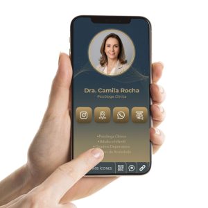 Cartão de Visita Digital Psicóloga, Especialista em Saúde Mental, Serviços de Psicologia