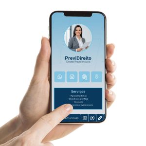 Cartão de Visita Digital para advogado previdenciário, Cartão Interativo para profissionais de Advocacia Previdenciária