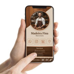 Cartão de Visita Digital para carpinteiro ou marcenaria, Cartão Interativo para profissionais de Móveis Planejados