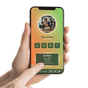 Cartão de Visita Digital para curso online ou EAD, Cartão Interativo para Cursos Online EAD