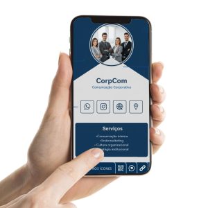 Cartão de Visita Digital para para comunicação corporativa, Cartão Interativo Profissionais Comunicação Corporativa