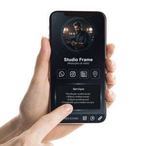 Cartão de Visita Digital produtor de vídeo, Video Maker, Serviços de Filmagem e Edição de Vídeos