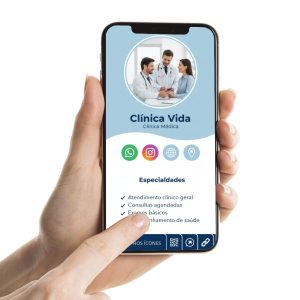 Cartão de Visita Digital para clínica médica, Cartão Interativo para Clínicas Médicas