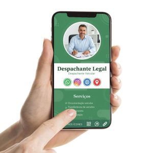 Cartão de Visita Digital para despachante veicular, Cartão Interativo para Despachantes
